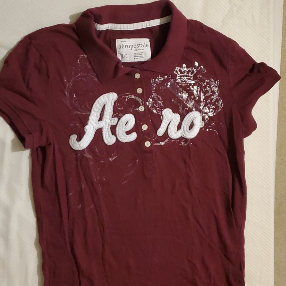 Red Aeropostale Women's Polo Shirt